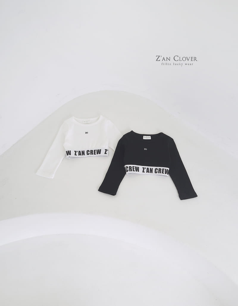 Zan Clover - Korean Children Fashion - #fashionkids - Zan Crew Crop Top