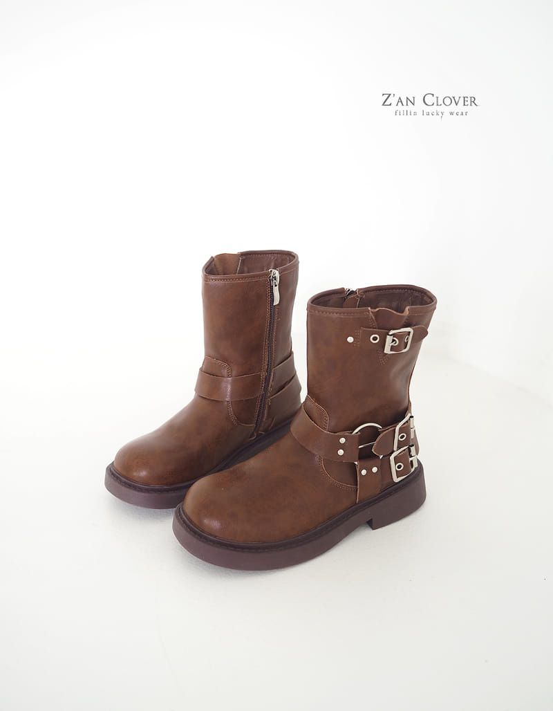 Zan Clover - Korean Children Fashion - #kidzfashiontrend - Leather Buckle Boots - 6