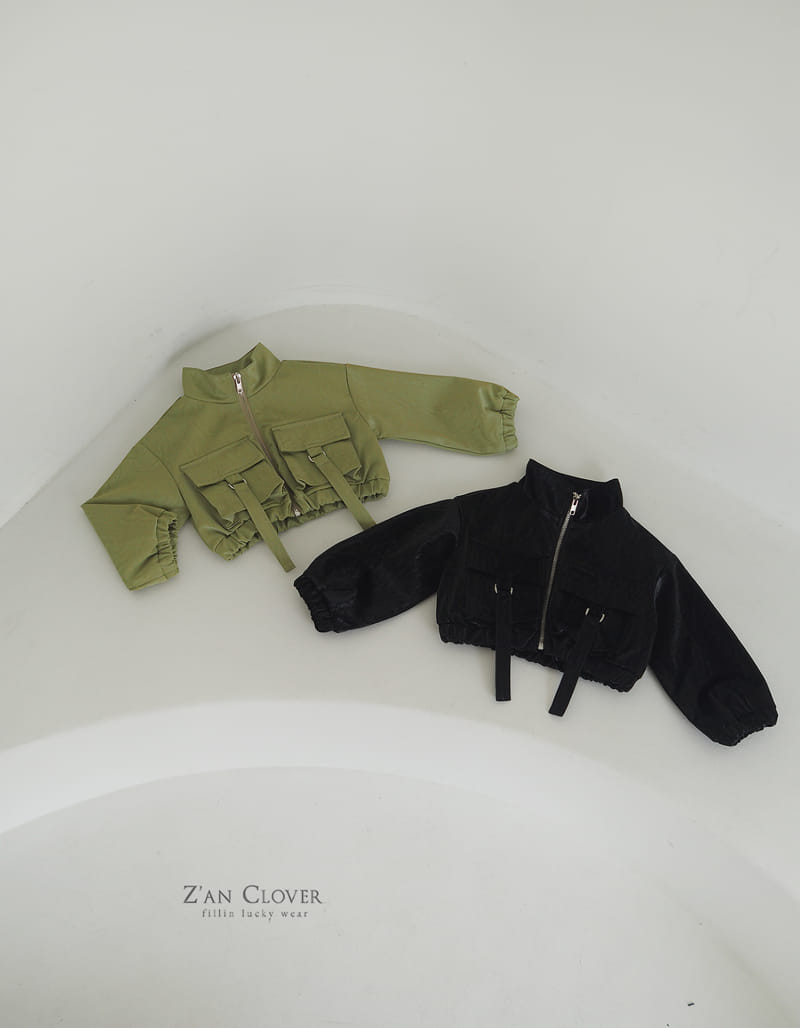 Zan Clover - Korean Children Fashion - #littlefashionista - Leather Cargo Jumper