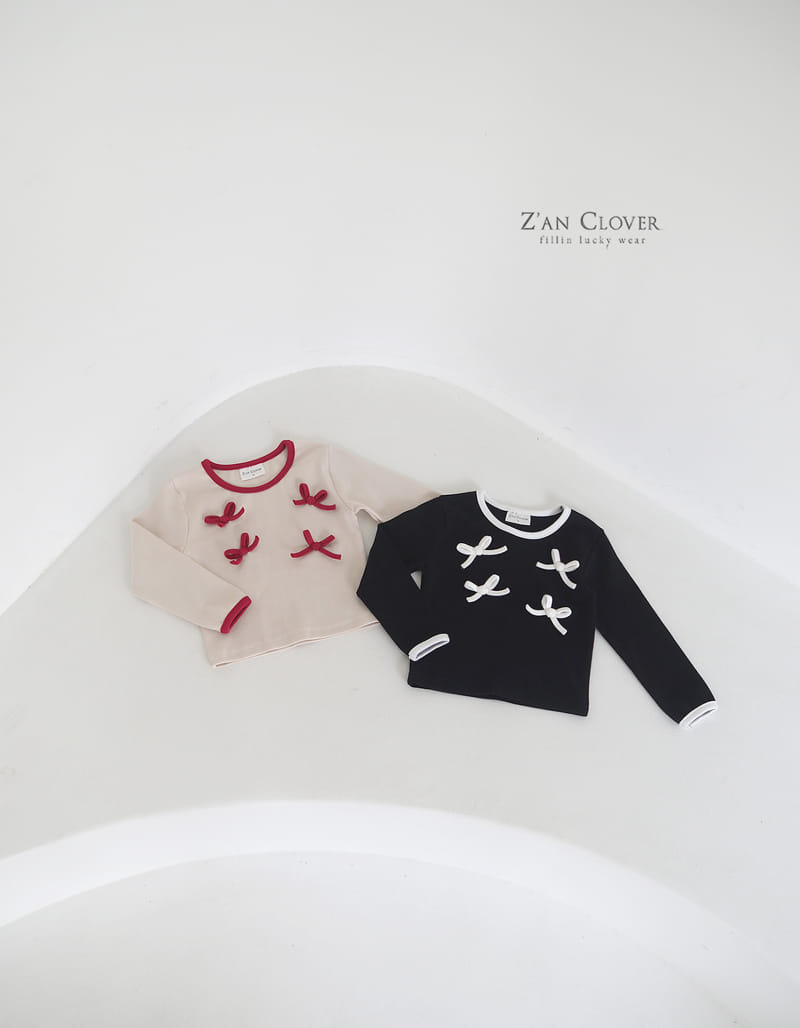 Zan Clover - Korean Children Fashion - #littlefashionista - Ribbon Tee