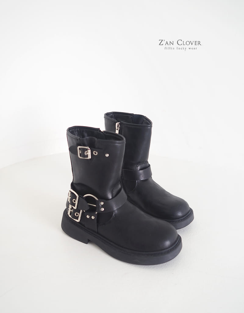 Zan Clover - Korean Children Fashion - #minifashionista - Leather Buckle Boots - 10