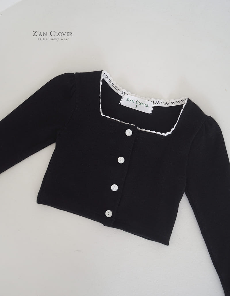 Zan Clover - Korean Children Fashion - #stylishchildhood - Rib Square Cardigan - 10