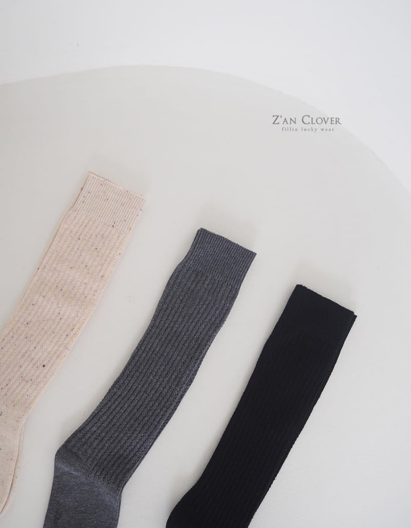 Zan Clover - Korean Children Fashion - #stylishchildhood - Plain Ober Knee Socks - 3