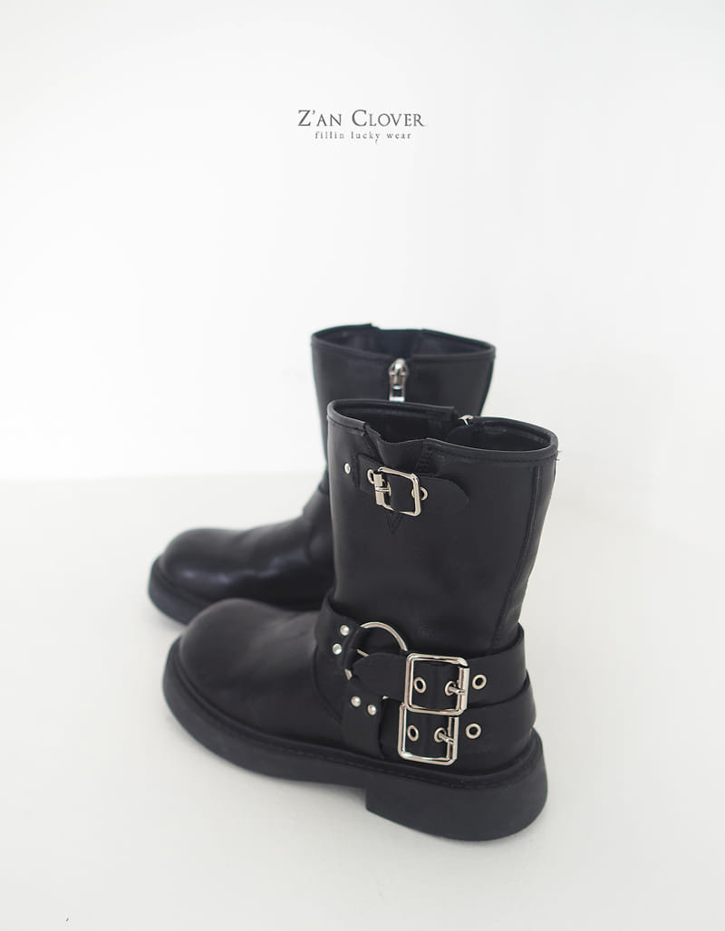 Zan Clover - Korean Children Fashion - #todddlerfashion - Leather Buckle Boots - 12