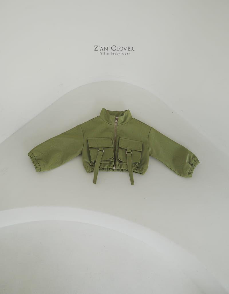 Zan Clover - Korean Children Fashion - #toddlerclothing - Leather Cargo Jumper - 6