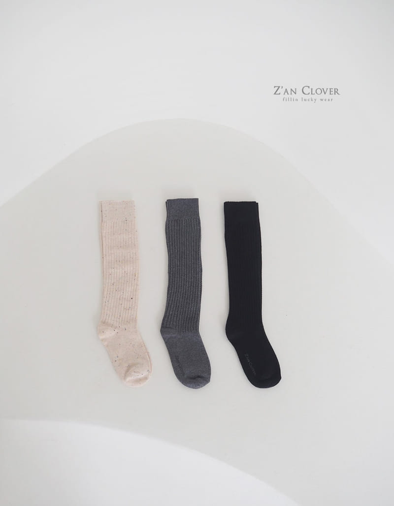 Zan Clover - Korean Children Fashion - #toddlerclothing - Plain Ober Knee Socks - 2