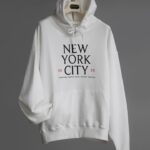 oversized 2023 NEWYORK print hoodie sweatshirt