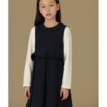 Doll Neck Twill One-piece