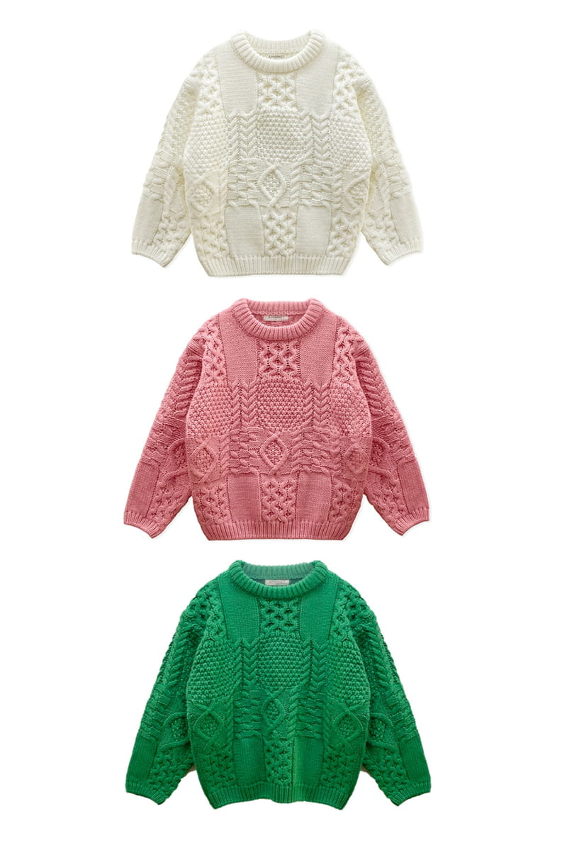 A-Market - Korean Children Fashion - #kidzfashiontrend - Cable Knit Tee