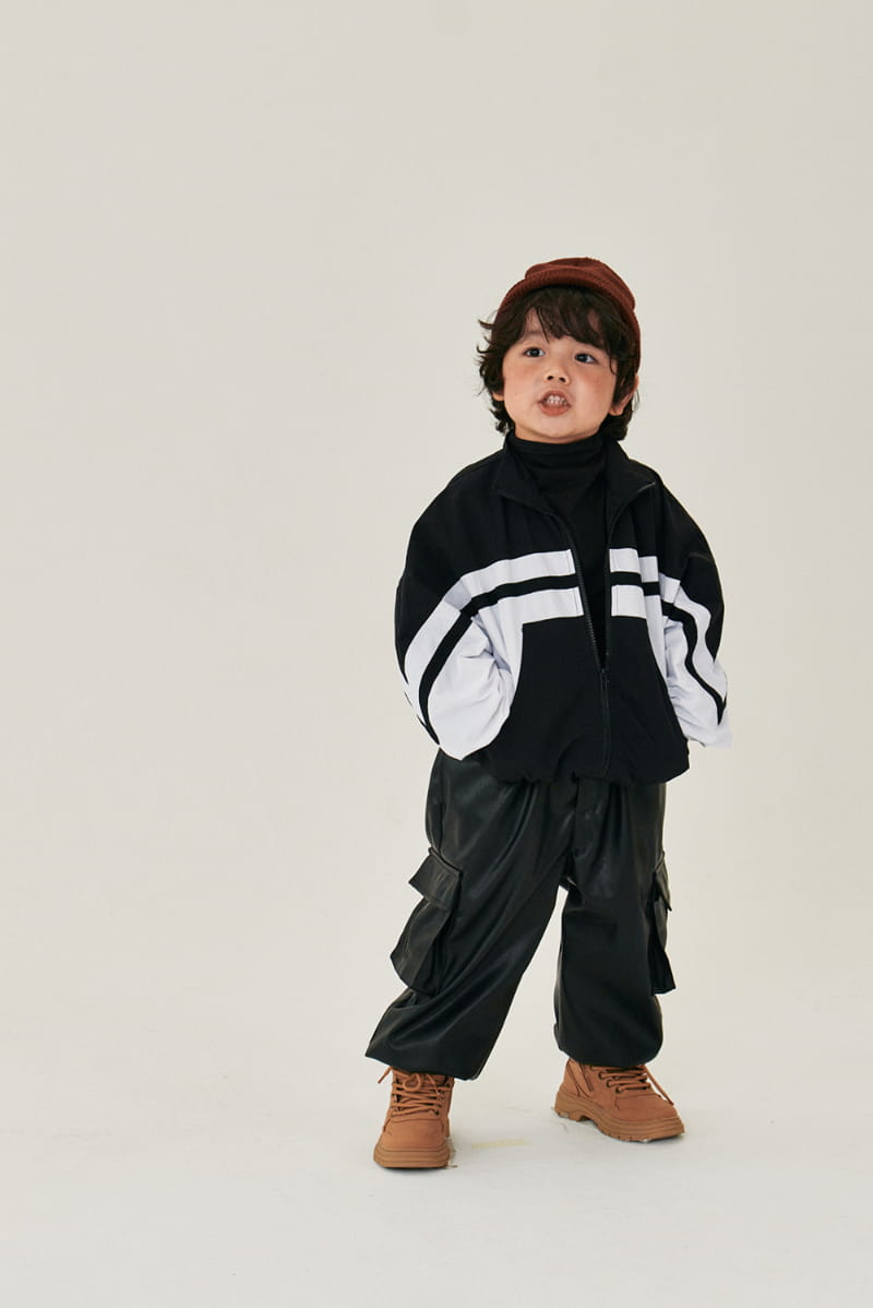 A-Market - Korean Children Fashion - #littlefashionista - Leather Cargo Pants - 10