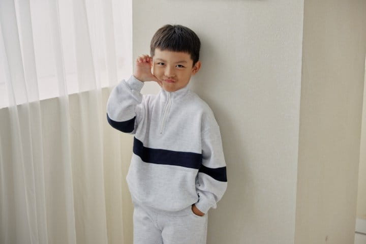 Angelot - Korean Children Fashion - #childofig - Color Half ZIP-up Set - 5