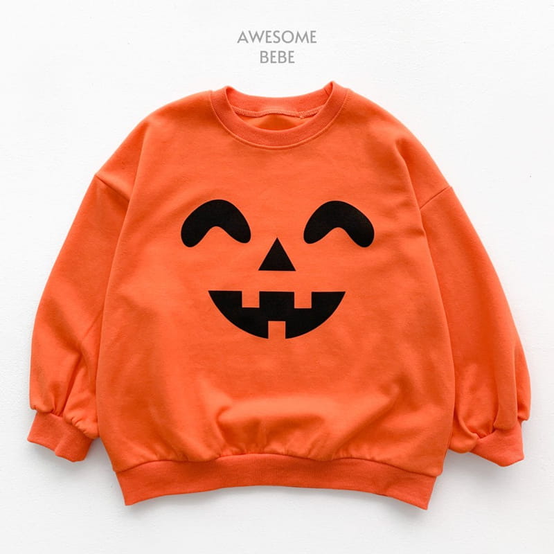 Awesome Bebe - Korean Children Fashion - #littlefashionista - Halloween Pimpkin Ghoast Sweatshirt - 10