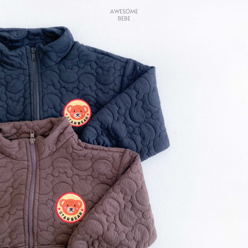 Awesome Bebe - Korean Children Fashion - #todddlerfashion - Bear Wapen Zip-up