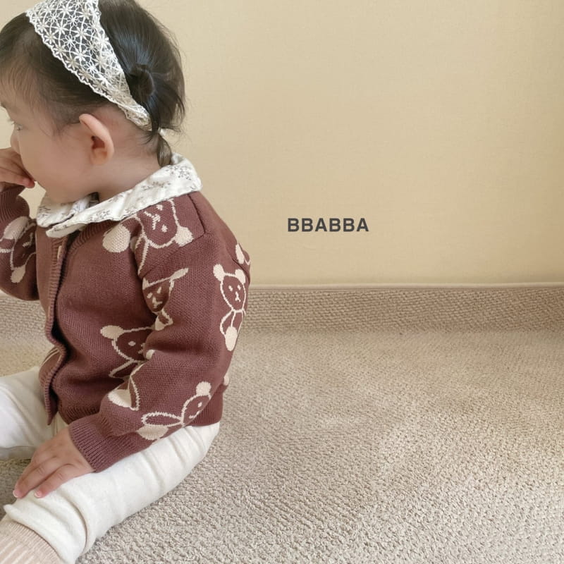 Bbabba - Korean Baby Fashion - #babyboutiqueclothing - Bear Knit Cardigan Bebe  12m - 6