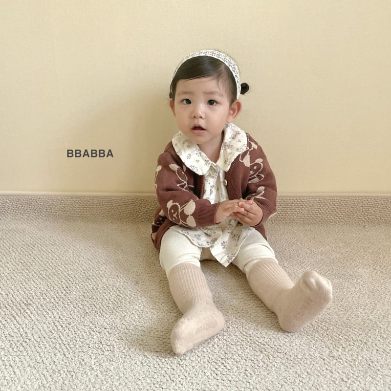 Bbabba - Korean Baby Fashion - #onlinebabyboutique - Bear Knit Cardigan Bebe  12m - 2