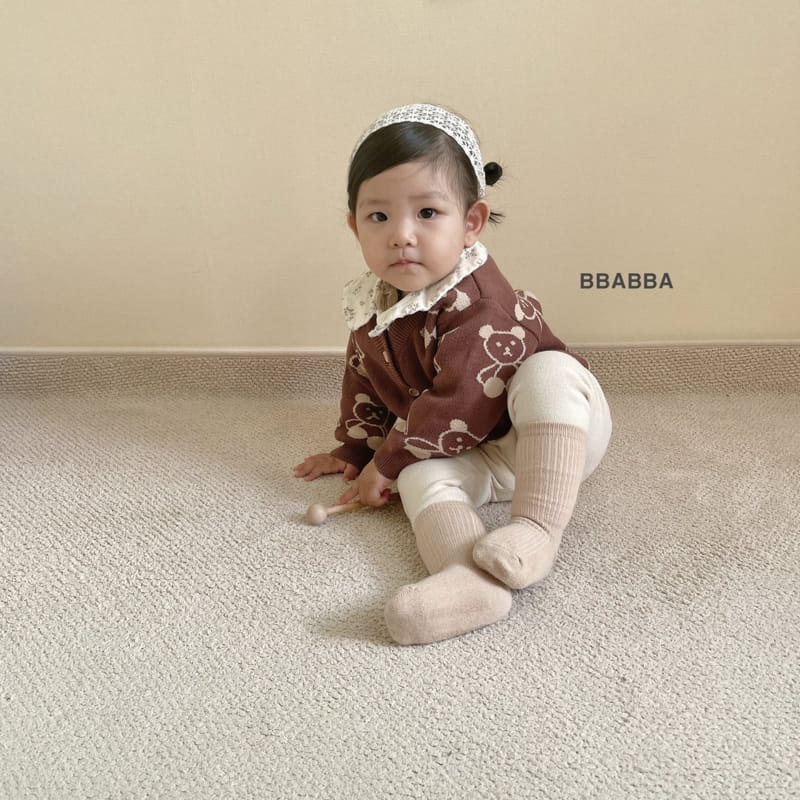 Bbabba - Korean Children Fashion - #Kfashion4kids - Bear Knit Cardigan Kid - 12