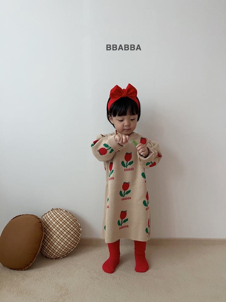 Bbabba - Korean Children Fashion - #kidsshorts - Tulip Knit One-piece