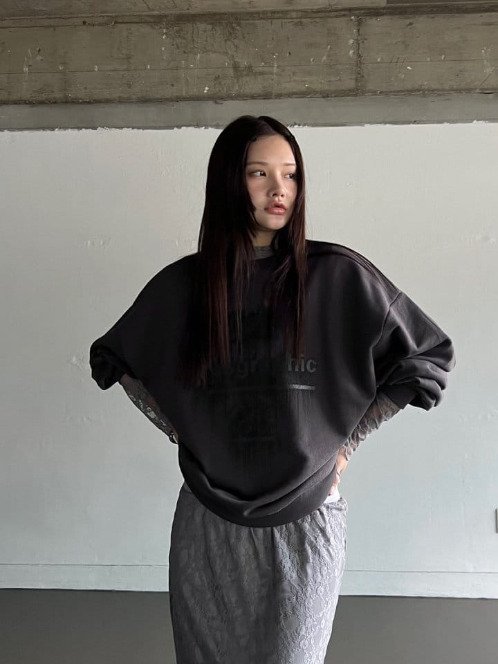 Bricklane - Korean Women Fashion - #momslook - Ink Sweatshirt - 11