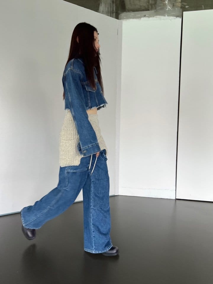 Bricklane - Korean Women Fashion - #thelittlethings - Big Pocket String Denim Pants - 7