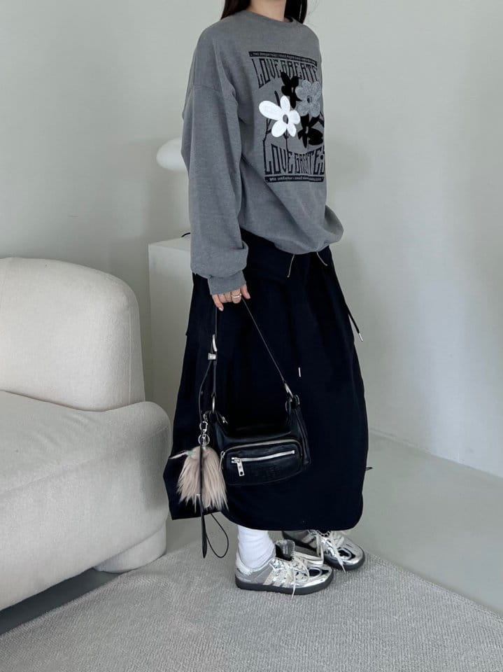 Bricklane - Korean Women Fashion - #womensfashion - Flower Sweatshirt - 11