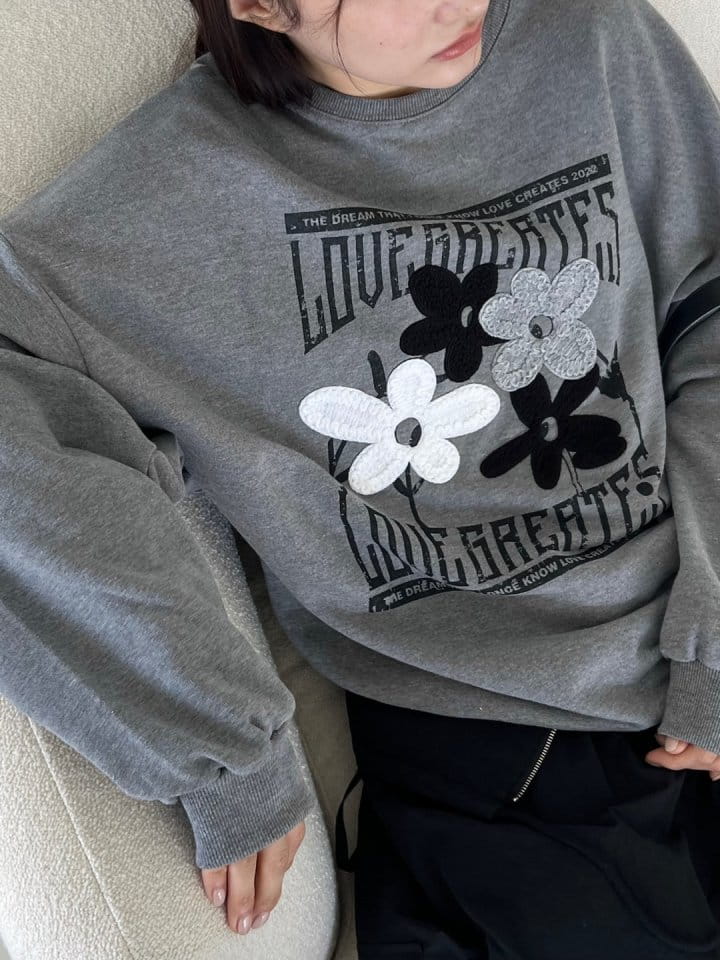 Bricklane - Korean Women Fashion - #womensfashion - Flower Sweatshirt - 9