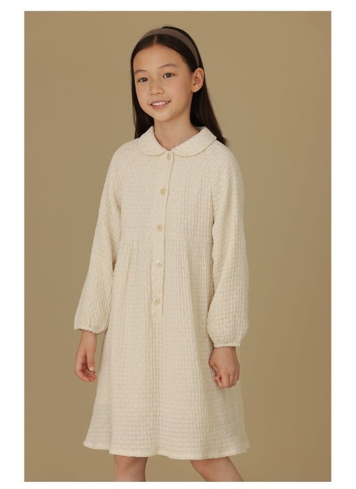 Ciel De Maman - Korean Children Fashion - #Kfashion4kids - Texture Half Open One-piece - 3