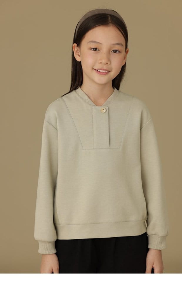 Ciel De Maman - Korean Children Fashion - #Kfashion4kids - One Button Sweatshirt Tee