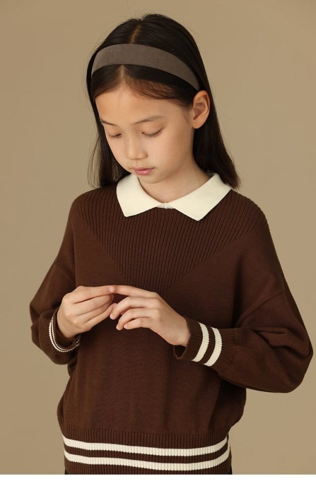 Ciel De Maman - Korean Children Fashion - #childofig - Flo Neck Knit Tee