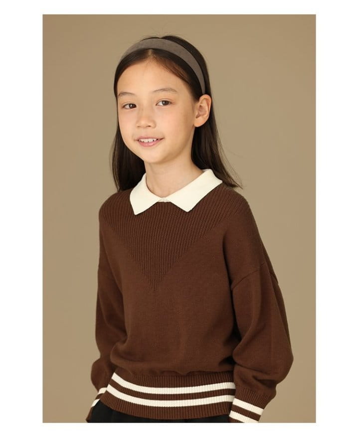 Ciel De Maman - Korean Children Fashion - #childofig - Flo Neck Knit Tee - 2