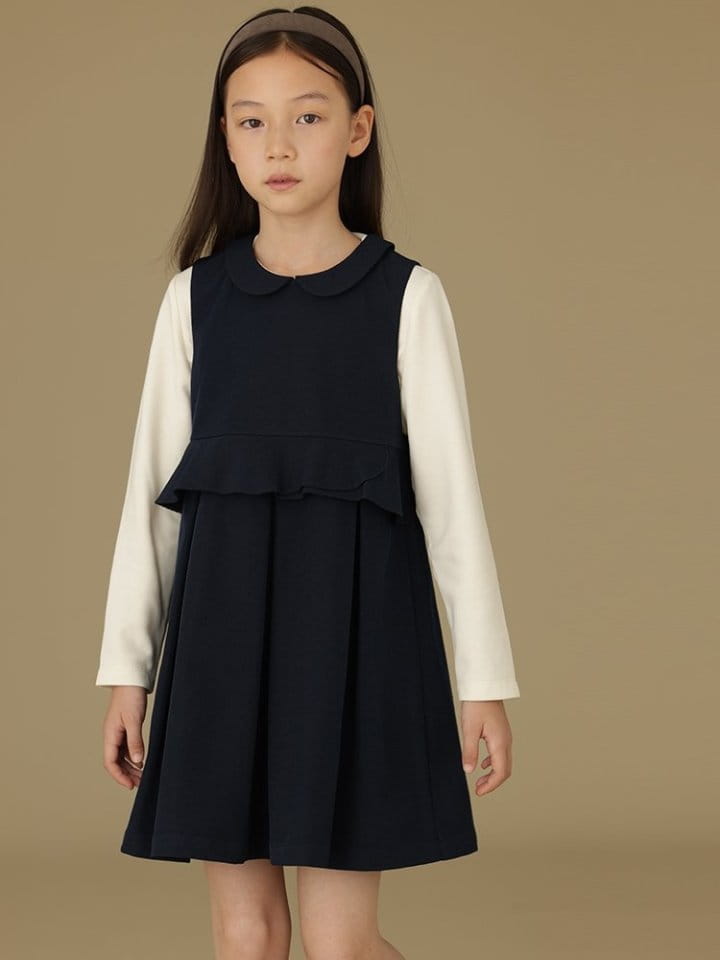 Ciel De Maman - Korean Children Fashion - #childofig - Doll Neck Twill One-piece - 10