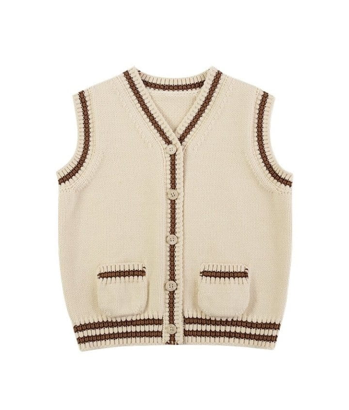 Ciel De Maman - Korean Children Fashion - #childofig - V Neck Vest - 11