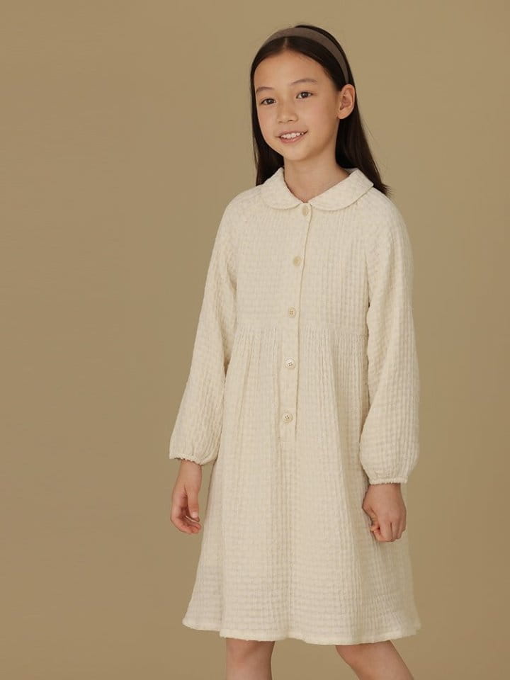 Ciel De Maman - Korean Children Fashion - #childrensboutique - Texture Half Open One-piece - 12