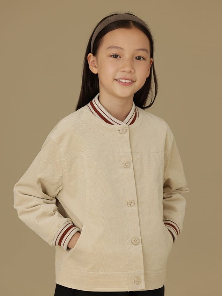 Ciel De Maman - Korean Children Fashion - #childrensboutique - Corduroy Baseball Jumper - 7