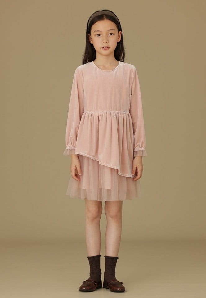 Ciel De Maman - Korean Children Fashion - #designkidswear - Unbal Velvet One-piece