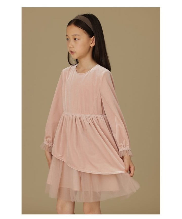 Ciel De Maman - Korean Children Fashion - #discoveringself - Unbal Velvet One-piece - 2