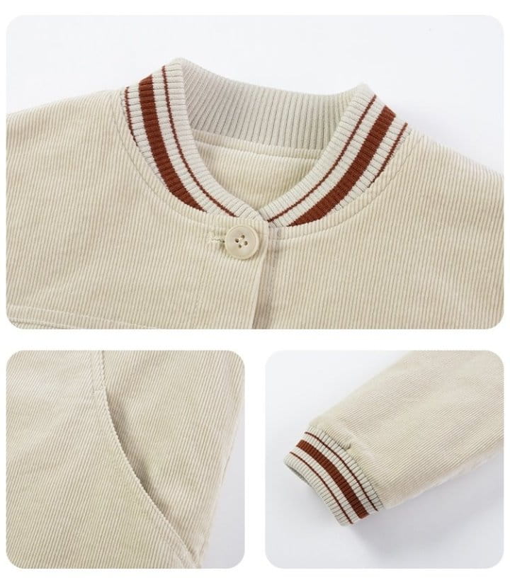 Ciel De Maman - Korean Children Fashion - #fashionkids - Corduroy Baseball Jumper - 10