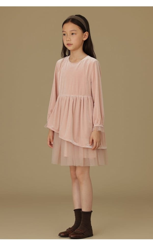 Ciel De Maman - Korean Children Fashion - #fashionkids - Unbal Velvet One-piece - 3