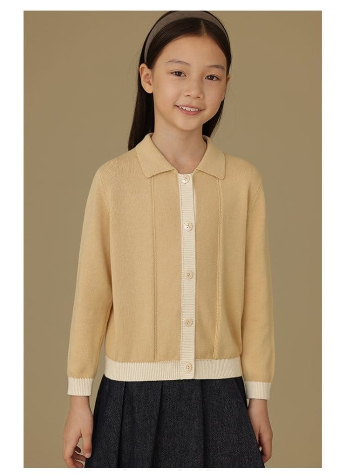 Ciel De Maman - Korean Children Fashion - #kidsstore - Two Tone Cardigan - 3