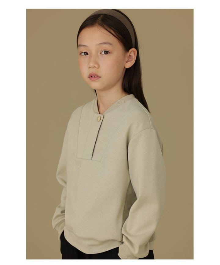 Ciel De Maman - Korean Children Fashion - #littlefashionista - One Button Sweatshirt Tee - 2