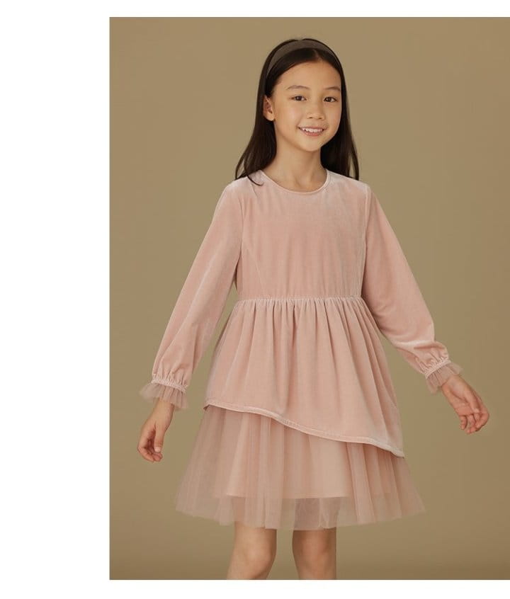 Ciel De Maman - Korean Children Fashion - #littlefashionista - Unbal Velvet One-piece - 8