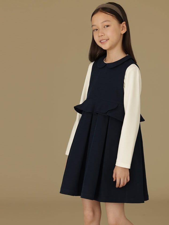 Ciel De Maman - Korean Children Fashion - #magicofchildhood - Doll Neck Twill One-piece - 7