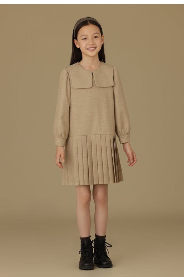 Ciel De Maman - Korean Children Fashion - #minifashionista - Pleats School One-piece - 5