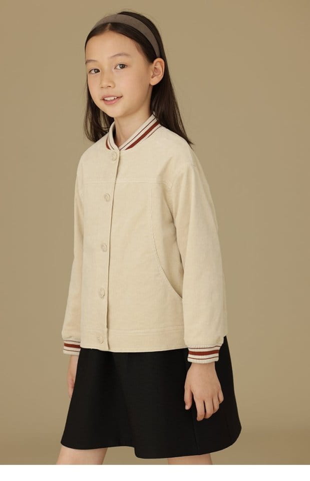 Ciel De Maman - Korean Children Fashion - #minifashionista - Corduroy Baseball Jumper