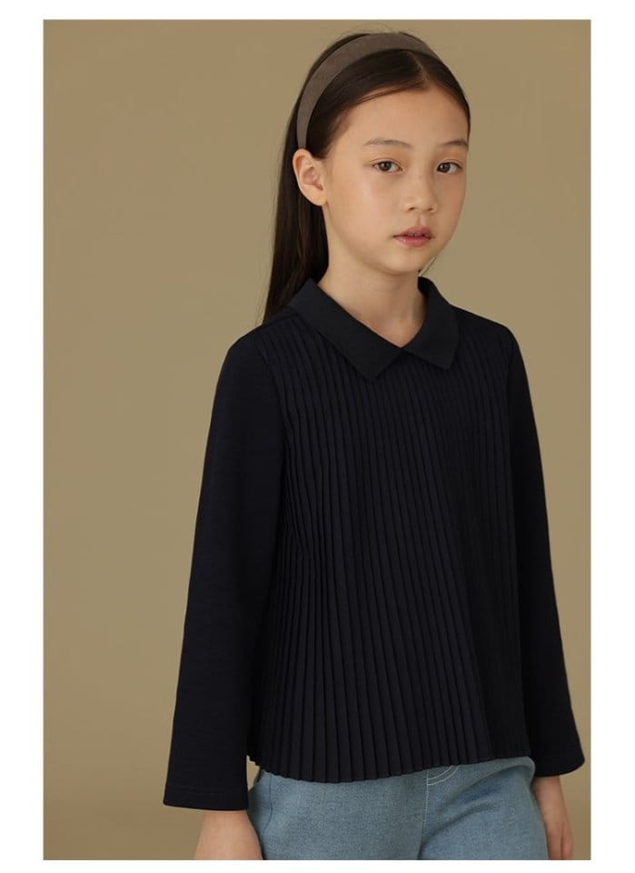 Ciel De Maman - Korean Children Fashion - #minifashionista - Knit Pleats Tee - 3