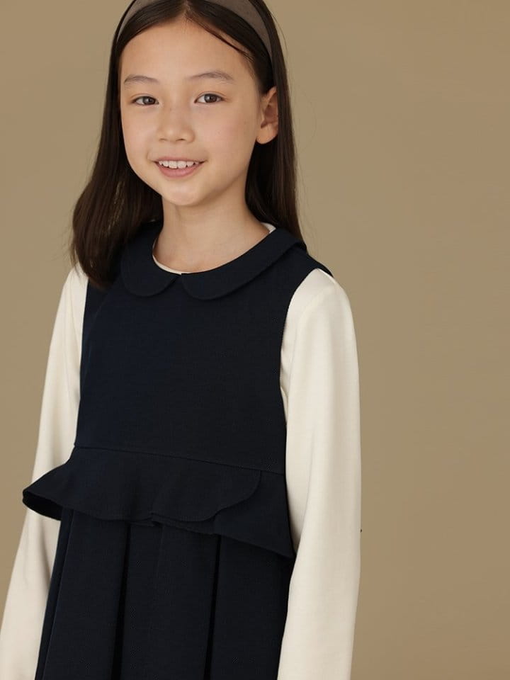 Ciel De Maman - Korean Children Fashion - #prettylittlegirls - Doll Neck Twill One-piece - 9