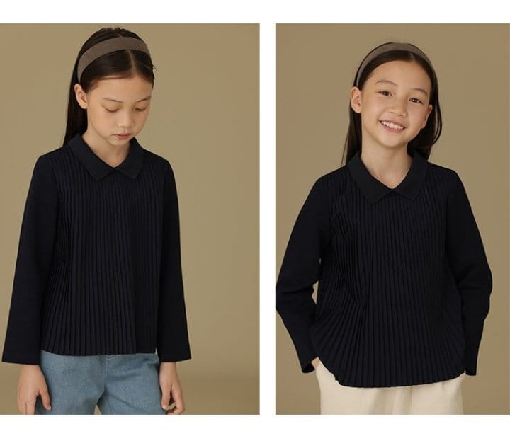 Ciel De Maman - Korean Children Fashion - #minifashionista - Knit Pleats Tee - 4