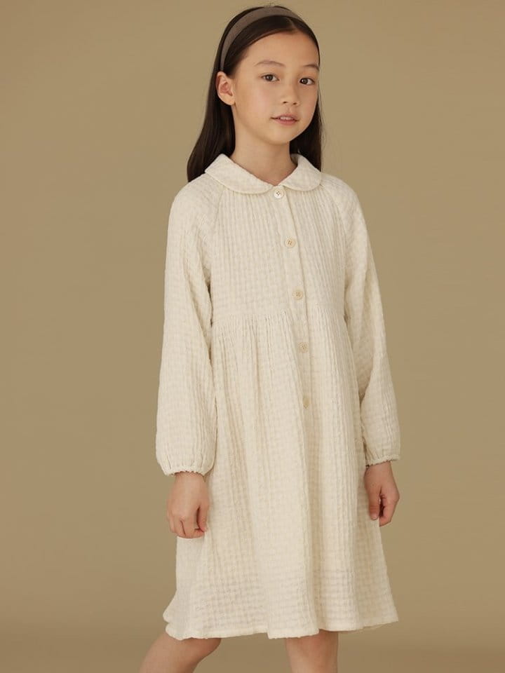 Ciel De Maman - Korean Children Fashion - #stylishchildhood - Texture Half Open One-piece - 10