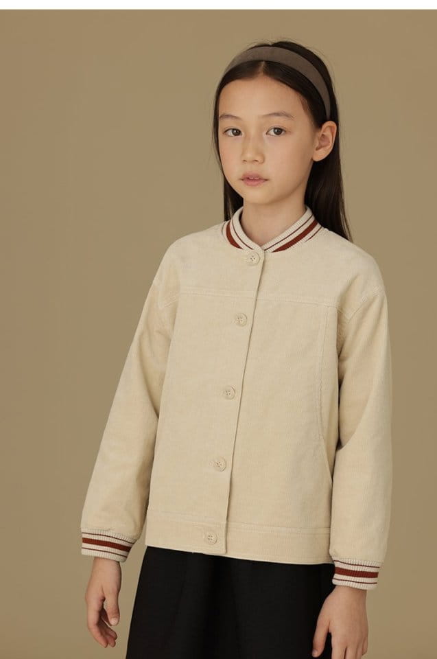 Ciel De Maman - Korean Children Fashion - #stylishchildhood - Corduroy Baseball Jumper - 5