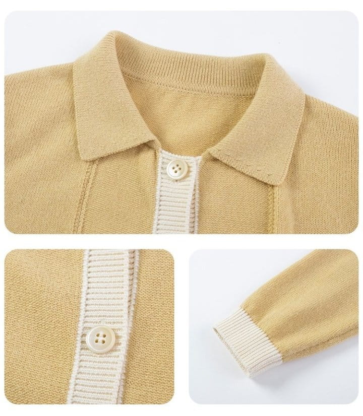 Ciel De Maman - Korean Children Fashion - #todddlerfashion - Two Tone Cardigan - 10