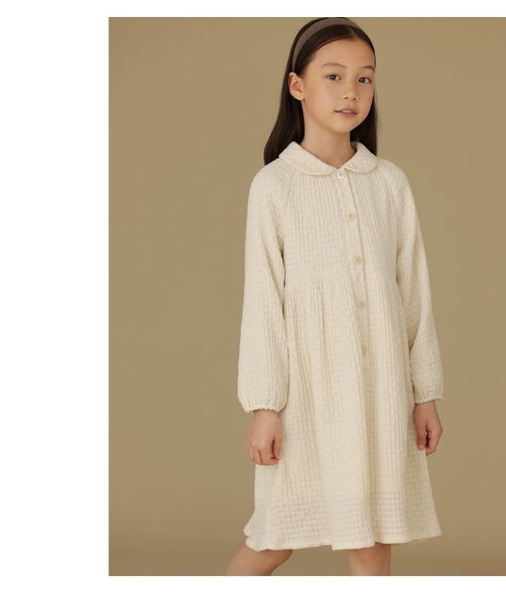 Ciel De Maman - Korean Children Fashion - #todddlerfashion - Texture Half Open One-piece - 8